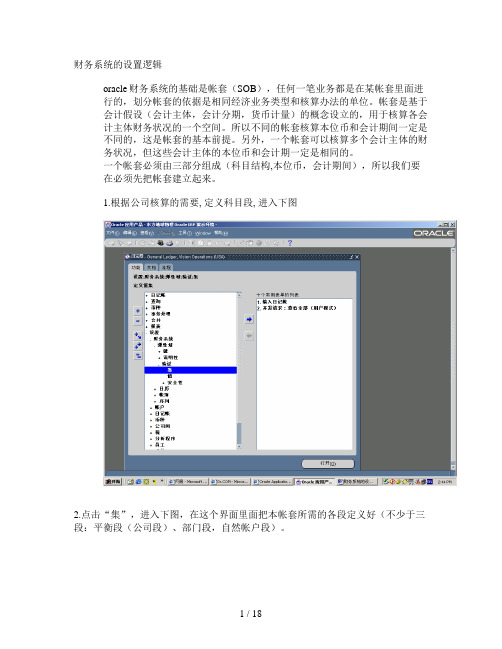 财务系统的设置逻辑