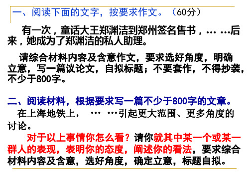 任务驱动型作文(公开课)2016ppt模板