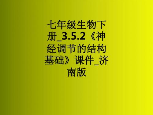 七年级生物下册_3.5.2《神经调节的结构基础》课件_济南版_ppt课件