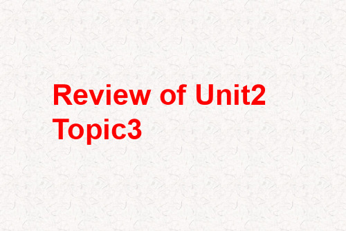 仁爱版九年级英语Unit2_Topic3复习课优质课课件