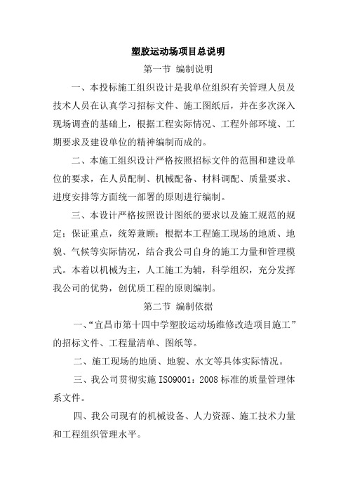 塑胶运动场项目总说明