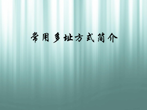 常用多址方式简介-PPT课件