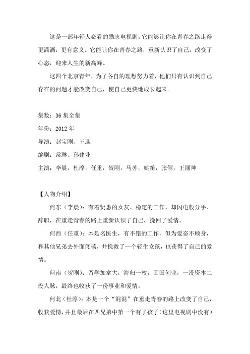 电视剧《北京青年》剧情介绍