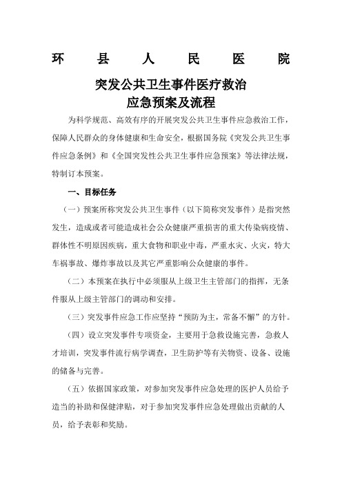 公共卫生突发事件应急流程图