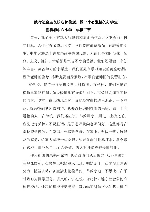 践行社会主义核心价值观_做最美的小学生