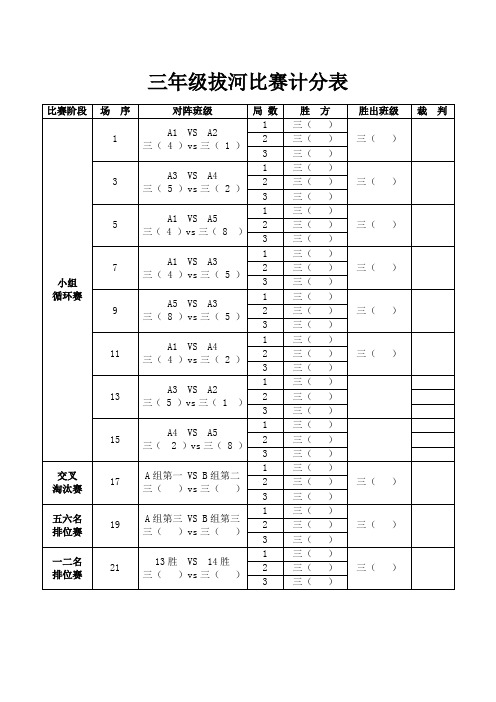 三年级拔河比赛