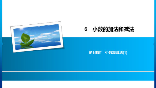 四年级下册数学习题_6小数加减法(1)人教新课标(7张)精品课件