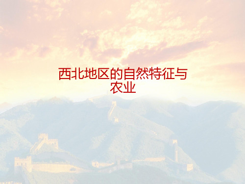 西北地区的自然特征和农业