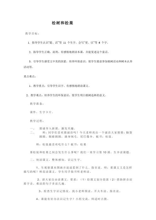 松树和松果