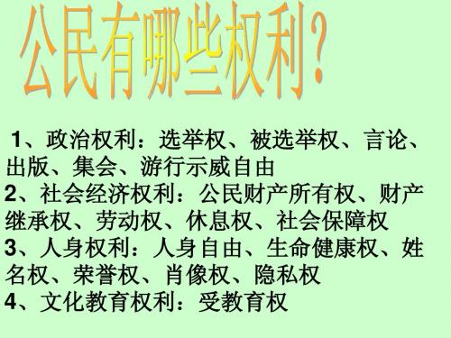 公民最基本的权利