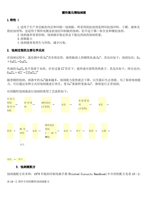 酸性氯化铜蚀刻液