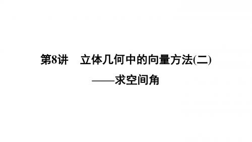 2019高考数学(人教A版 理科)大一轮复习配套(课件)第八章 立体几何与空间向量 第8讲