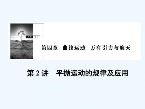 2019版高考物理一轮复习 第四章 曲线运动 万有引力与航天 第2讲 平抛运动的规律及应用讲义
