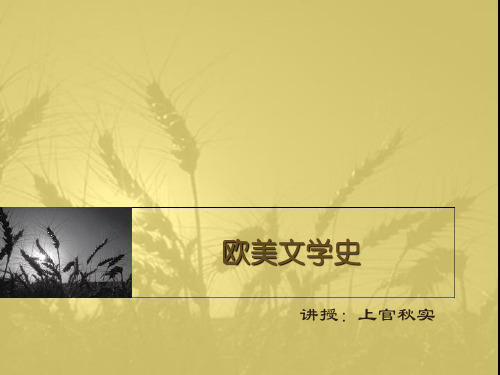 5-欧美文学史课件(十八世纪)