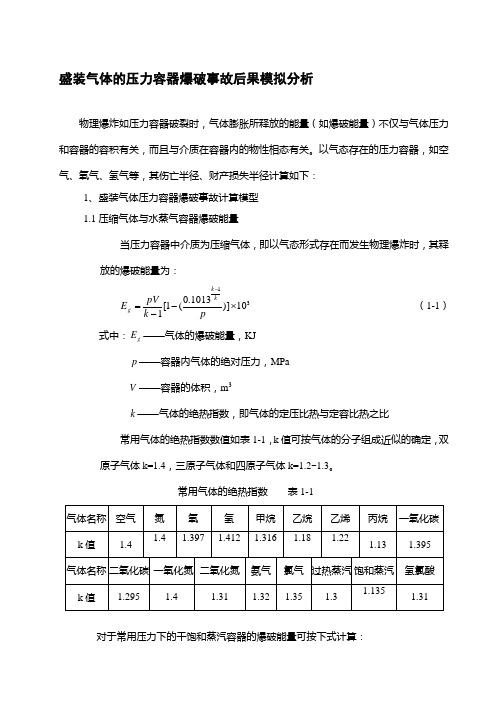 1乙烯贮罐蒸气云爆炸计算