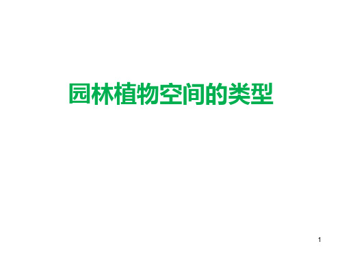 园林植物的空间类型