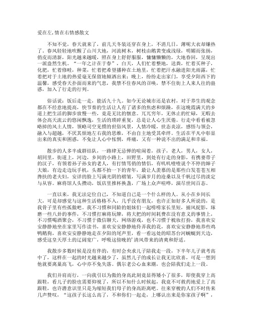 爱在左,情在右情感散文
