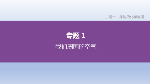 2020中考化学总复习课件(2019新题)：专题01 我们周围的空气