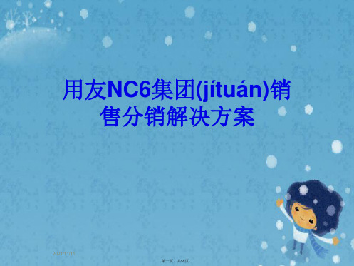用友NC6集团销售分销解决方案