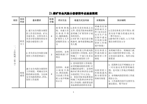 煤矿安全质量标准化检查规范(国标)