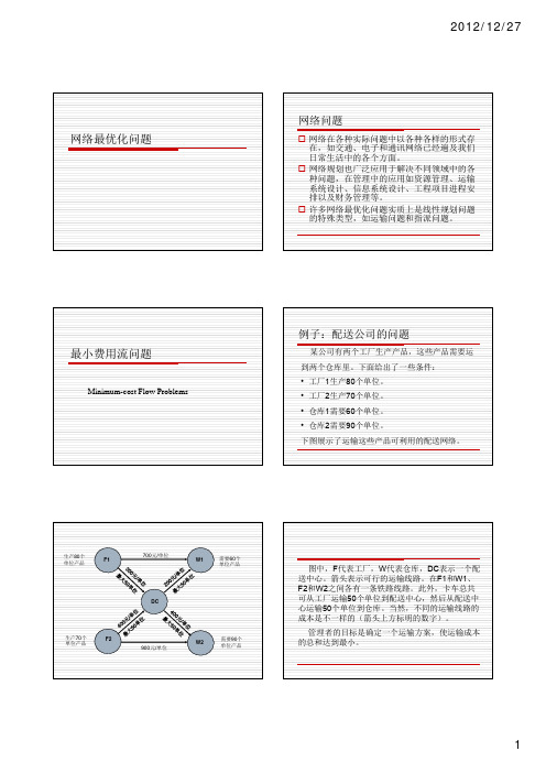 最小费用流问题