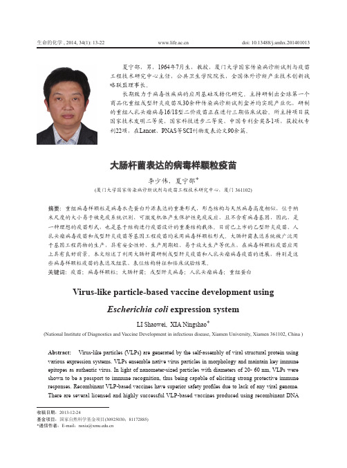 大肠杆菌表达的病毒样颗粒疫苗
