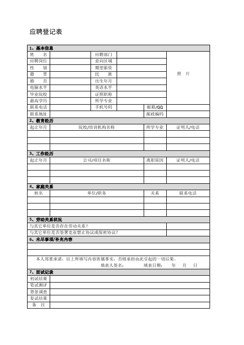 最新人力资源管理表格汇总(实用)