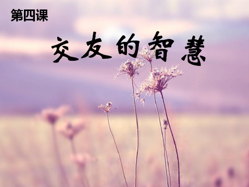 交友的智慧同步PPT教学课件