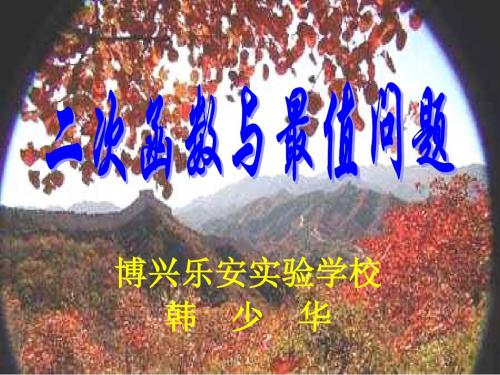 二次函数与最优化问题(1)(中学课件2019)