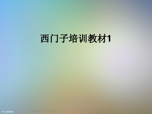 西门子培训教材1