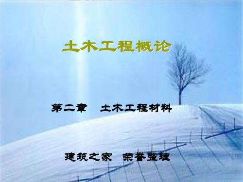 土木工程概论第二章土木工程材料