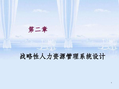 战略性人力资源管理系统设计方案(PPT 42页)