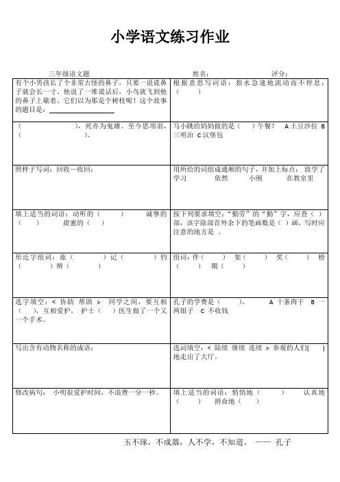 小学三年级语文精作细练II (23)