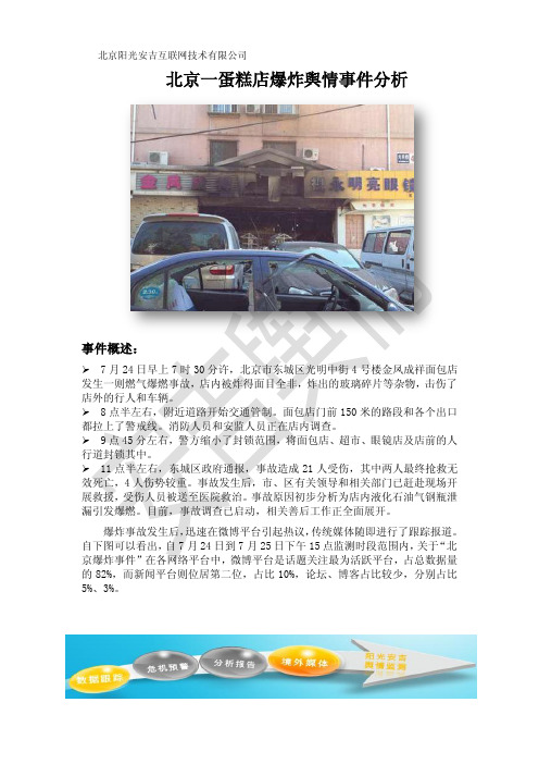 北京一蛋糕店爆炸舆情事件分析