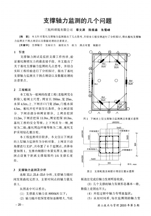 支撑轴力监测的几个问题