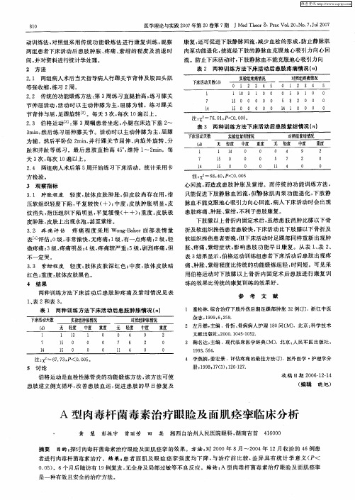 A型肉毒杆菌毒素治疗眼睑及面肌痉挛临床分析