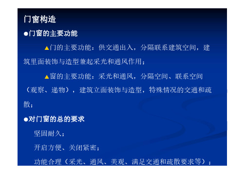 建筑门窗介绍