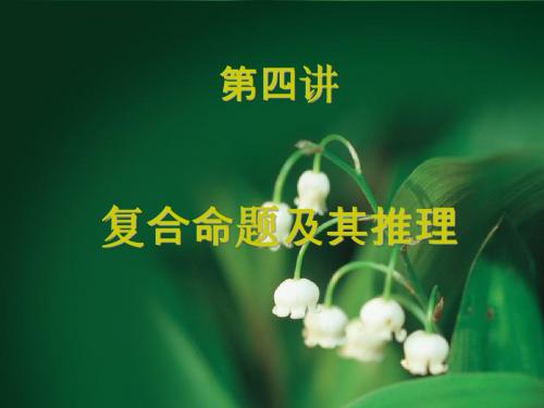 第四讲 复合命题及推理