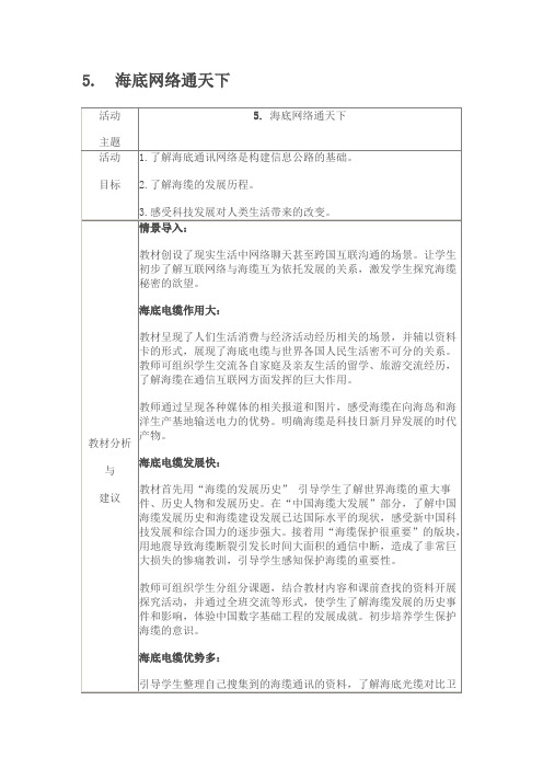 海底网络通天下