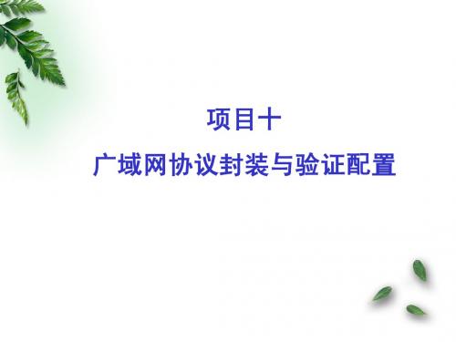 广域网协议封装与验证配置