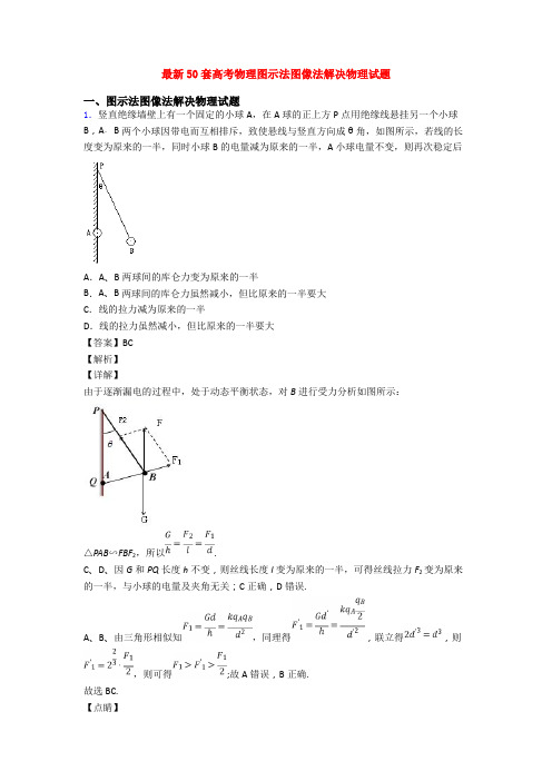 最新50套高考物理图示法图像法解决物理试题