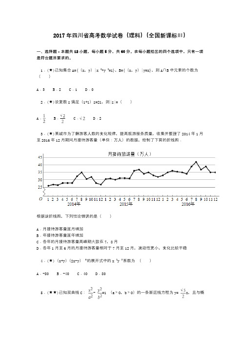 2017年四川省高考数学试卷(理科)(全国新课标Ⅲ)