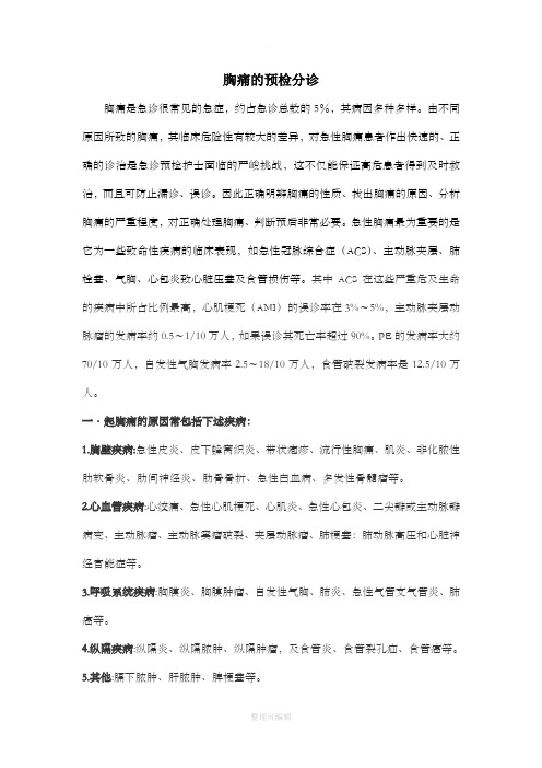 胸痛的预检分诊
