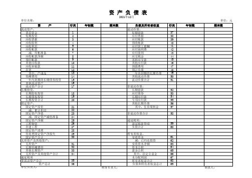 财务自动报表现金流量表(精品模板)