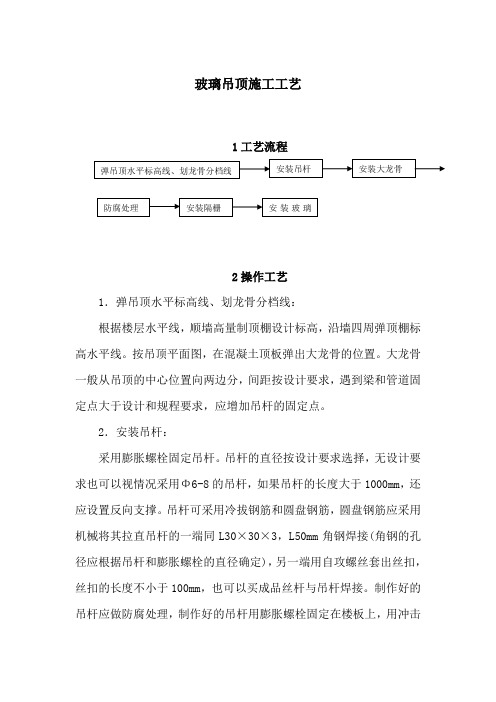玻璃吊顶施工工艺
