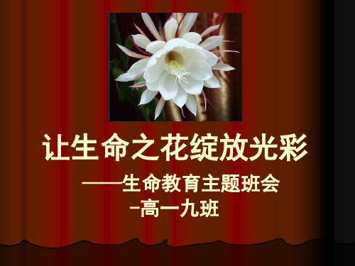 “生命教育”主题班会-10 .9