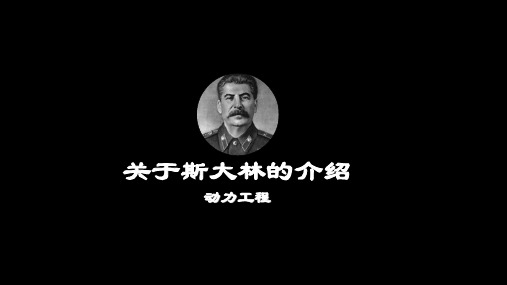 (斯大林的介绍)