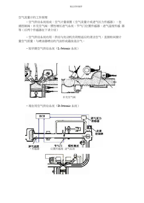 汽车发动机空气流量计的工作原理
