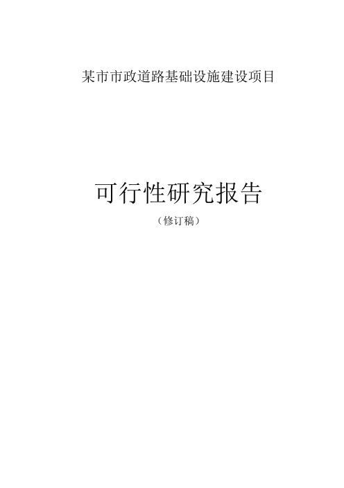 某市某片区市政基础设施建设项目可行性研究报告(标准格式参考版)[管理资料]