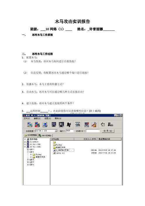 木马攻击实训报告